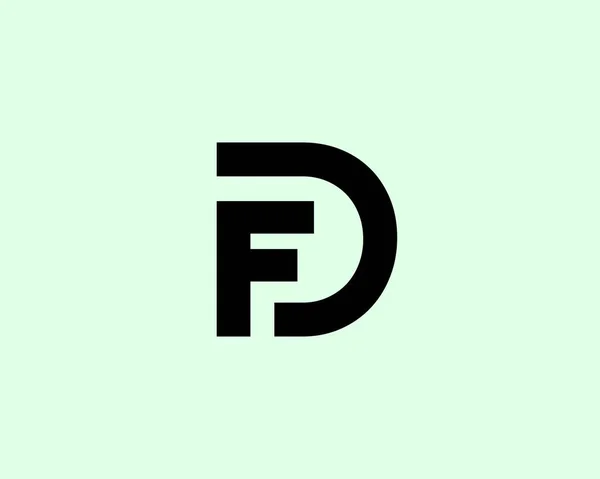 Tfaiye Logosu Vector Template Fdf Logosu Design — Stok Vektör