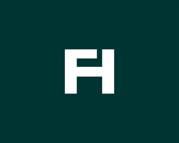 Hfレターロゴデザインベクトルテンプレート ロゴデザイン — ストックベクタ