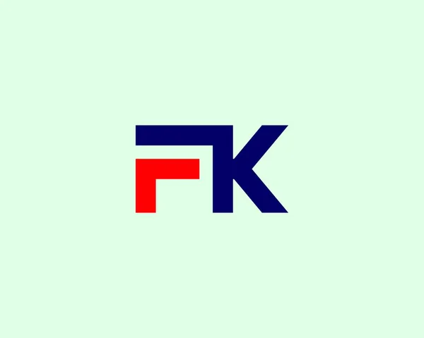 Kfレターロゴデザインベクトルテンプレート Logo Design — ストックベクタ