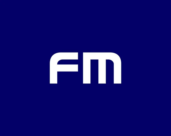 Mf信件Logo设计Vector Template Logo设计 — 图库矢量图片