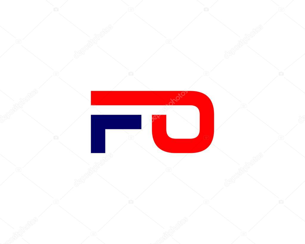 FO OF LETTER LOGO DESIGN VECTOR TEMPLATE. FO OF LOGO DESIGN.