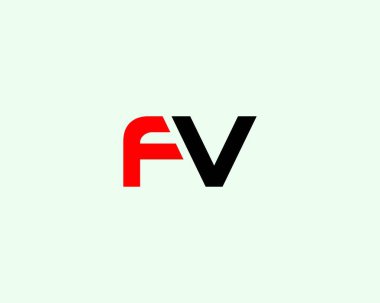 FV VF Letter Lgoo DESIGN VECTOR TEMPLATE. FV VF LOGO DESIGN.