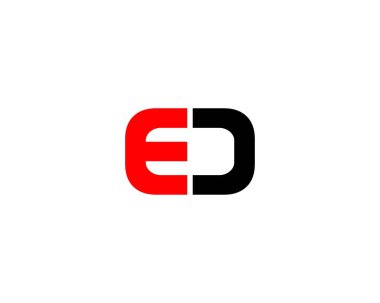 Ed De Letter logosu. DESIGN VECTOR TEMPlatesi. ED DE logo DESIGN.