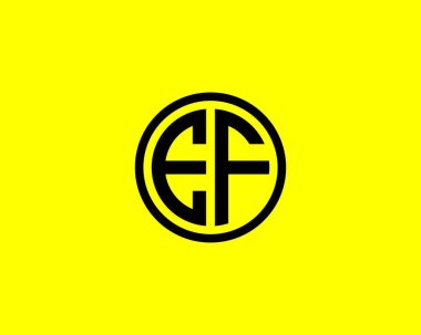 DESIGN VECTOR TEMPLATESİ 'NİN YARDIŞMASI. EF FE LOGO DESIGN.