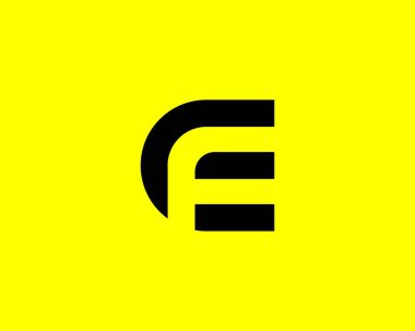 DESIGN VECTOR TEMPLATESİ 'NİN YARDIŞMASI. EF FE LOGO DESIGN.