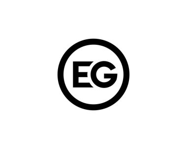 EG GE harfli logo DESIGN VECTOR TEMPLATE. EG GE Logosu DESIGN.