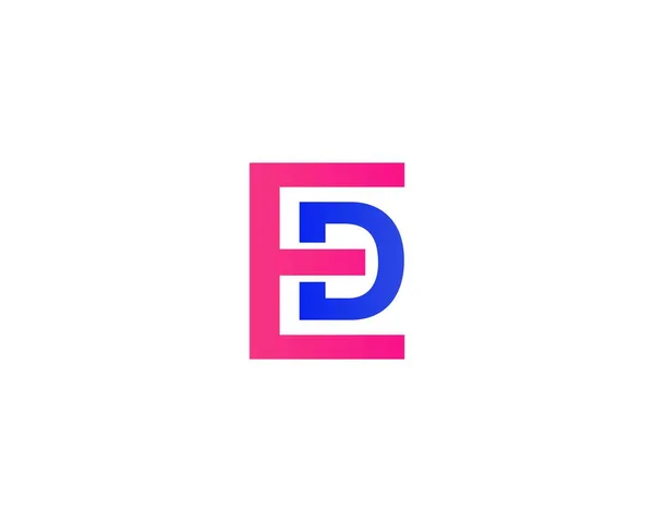 Eed Letter Logo Tervező Vector Templát Logo Tervezés — Stock Vector