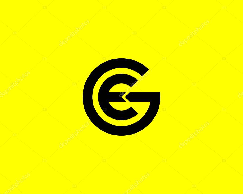 EG GE LETTER LOGO DESIGN VECTOR TEMPLATE. EG GE LOGO DESIGN.