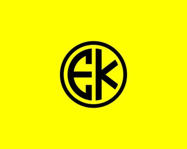 EK KE LETTER LGİ DESIGN VECTOR TEMPLATE. EK KE logosu DESIGN.