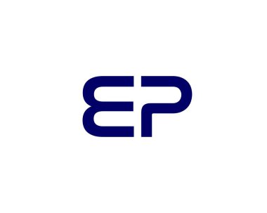 EP PE Letter logosu DESIGN VECTOR TEMPLATE. EP PE logosu DESIGN.