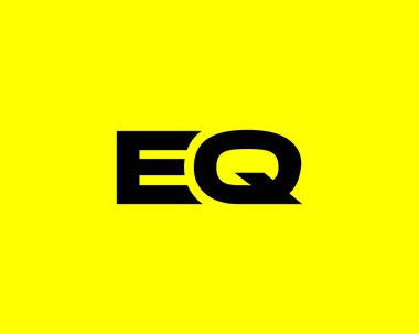EQ QE harfli logo DESIGN VECTOR TEMPLATE. EQ QE logosu DESIGN.