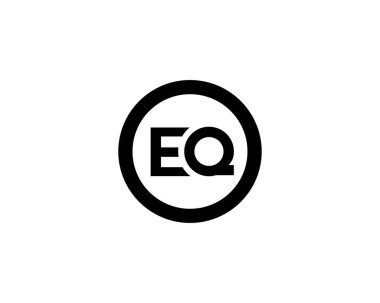 EQ QE harfli logo DESIGN VECTOR TEMPLATE. EQ QE logosu DESIGN.