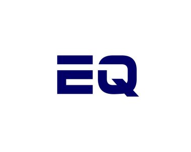 EQ QE harfli logo DESIGN VECTOR TEMPLATE. EQ QE logosu DESIGN.