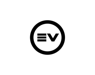 EV VE harfli logo DESIGN VECTOR TEMPLATE. EV VE LOGO DESIGN.