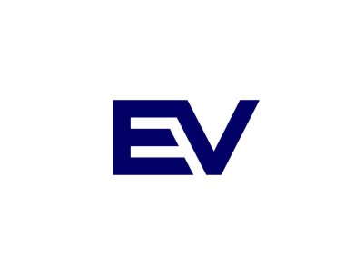 EV VE harfli logo DESIGN VECTOR TEMPLATE. EV VE LOGO DESIGN.