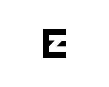 EZ ZE harfli logo DESIGN VECTOR TEMPLATE. EZ ZE logosu DESIGN.