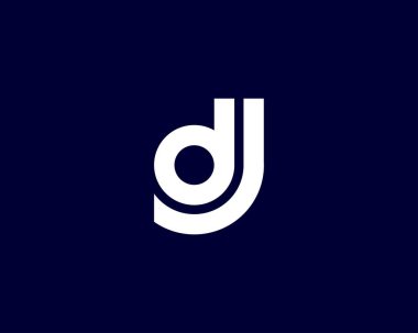 DJ JD 'nin logosu DESIGN VECTOR TEMPLATE. DJ JD Logo DESIGN.
