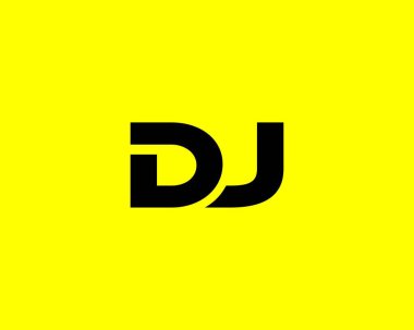 DJ JD 'nin logosu DESIGN VECTOR TEMPLATE. DJ JD Logo DESIGN.