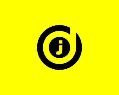 DJ JD 'nin logosu DESIGN VECTOR TEMPLATE. DJ JD Logo DESIGN.