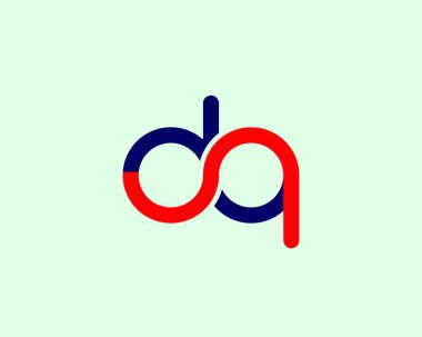 DQ QD harfli logo DESIGN VECTOR TEMPLATE. DQ QD Logo DESIGN.