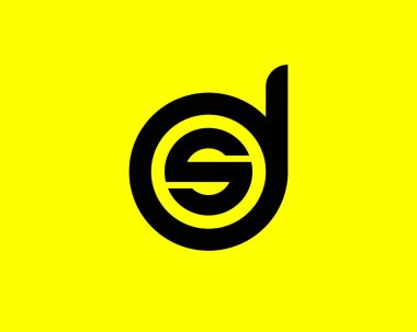 SD 'nin logosu, DESIGN VECTOR TEMPLATE. DS SD LOGO DESIGN.