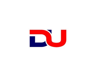 DU UD harfli logo DESIGN VECTOR TEMPLATE. DU UD LOGO DESIGN.