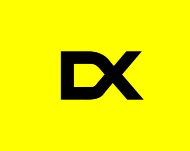DX XD harfli logo DESIGN VECTOR TEMPLATE. DX XD logosu DESIGN.