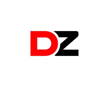 DZ ZD harfli logo DESIGN VECTOR TEMPLATE. DZ ZD logosu DESIGN.