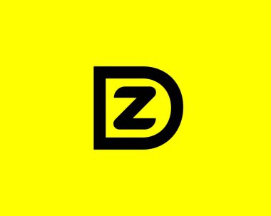 DZ ZD harfli logo DESIGN VECTOR TEMPLATE. DZ ZD logosu DESIGN.