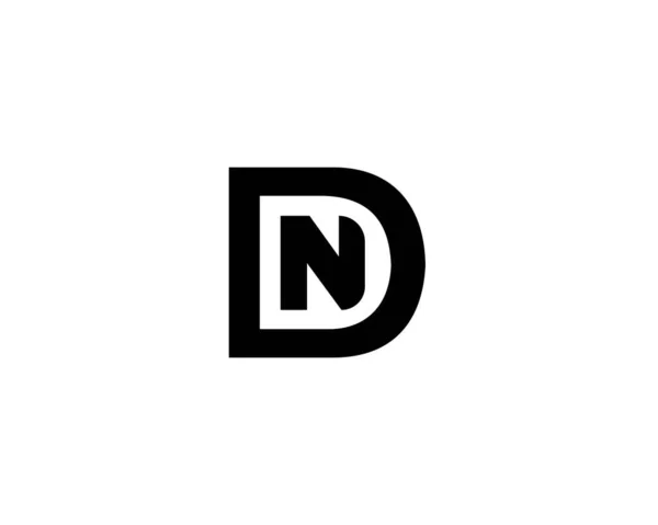 Ndロゴデザインベクトルテンプレート Logo Design — ストックベクタ