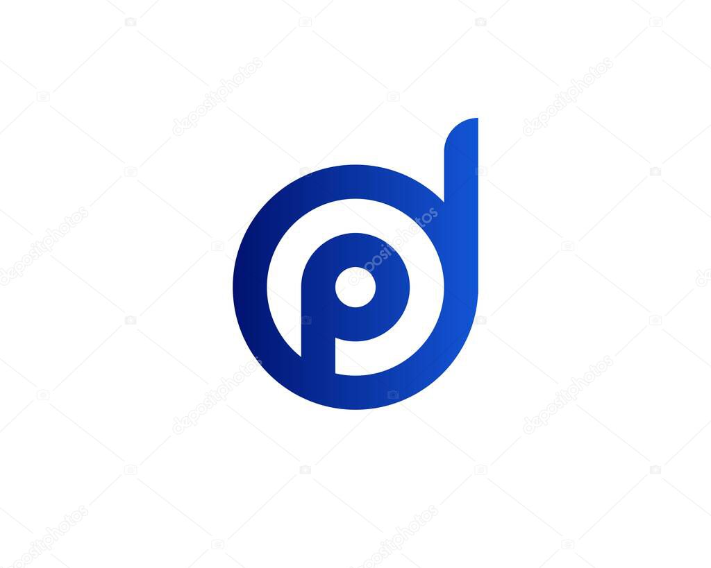 DP PD LETTER LOGO DESIGN VECTOR TEMPLATE. DP PD LOGO DESIGN.