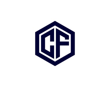 CF FC 'nin logosu DESIGN VECTOR TEMPLATE. CF FC logosu DESIGN.