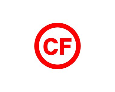 CF FC 'nin logosu DESIGN VECTOR TEMPLATE. CF FC logosu DESIGN.