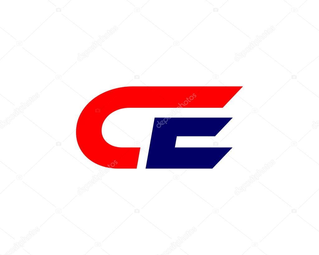 CE EC LETTER LOGO DESIGN VECTOR TEMPLATE. CE EC LOGO DESIGN