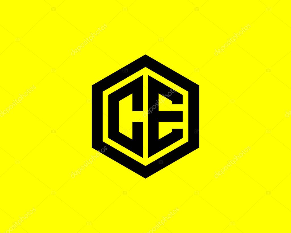 CE EC LETTER LOGO DESIGN VECTOR TEMPLATE. CE EC LOGO DESIGN
