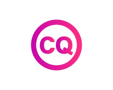 CQ QC Letter logosu DESIGN VECTOR TEMPLATE. CQ QC logosu DESIGN.