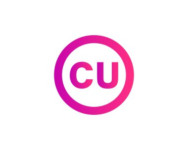 İşlemci logosu. VECTOR TEMPLATE. CU UC logosu DESIGN.