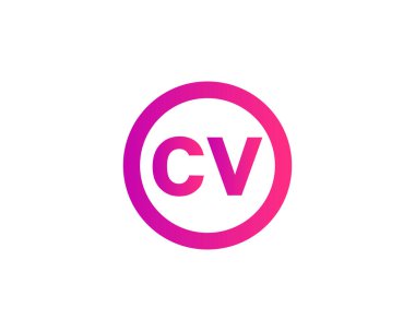 CV VC Letter logosu. VECTOR TEMPLATE DESIGN CV Logo DESIGN.