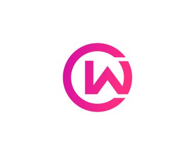 CW WC 'nin logosu DESIGN VECTOR TEMPLATE. CW WC logosu DESIGN.
