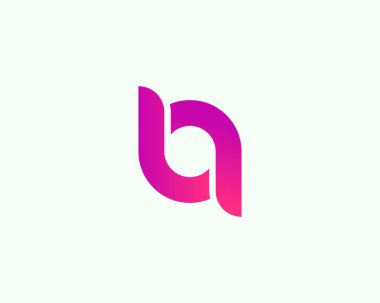 Ba AB harfli logo DESIGN VECTOR TEMPlate. BA AB logosu DESIGN.