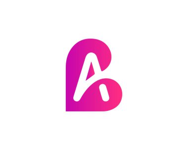 Ba AB harfli logo DESIGN VECTOR TEMPlate. BA AB logosu DESIGN.