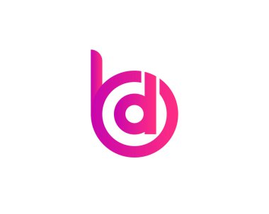 BD DB harfli logo DESIGN VECTOR TEMPLATE. BD logosu DESIGN.