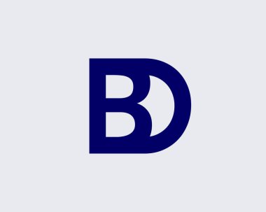 BD DB harfli logo DESIGN VECTOR TEMPLATE. BD logosu DESIGN.