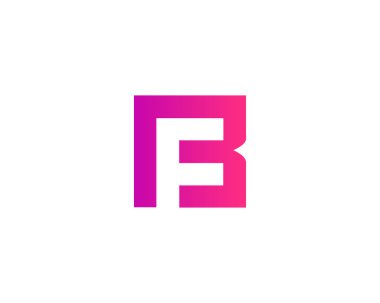 BF FB harfli logo DESIGN VECTOR TEMPLATE. BF FB logosu DESIGN.