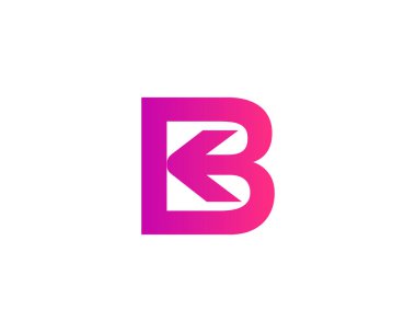BK KB harfli logo DESIGN VECTOR TEMPLATE. BK KB logosu DESIGN.