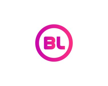 BL LB harfli logo DESIGN VECTOR TEMPLATE. BL LB logosu DESIGN.