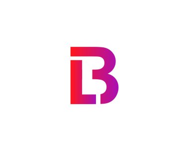 BL LB harfli logo DESIGN VECTOR TEMPLATE. BL LB logosu DESIGN.