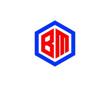 BM MB harfli logo DESIGN VECTOR TEMPLATE. BM MB logosu DESIGN.