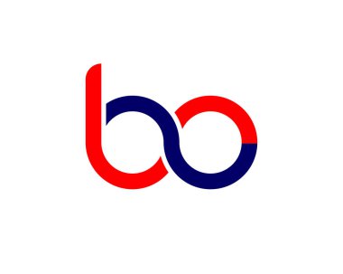 BO OB 'un logosu DESIGN VECTOR TEMPLATE. BO OB logosu DESIGN