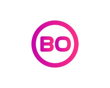 BO OB 'un logosu DESIGN VECTOR TEMPLATE. BO OB logosu DESIGN